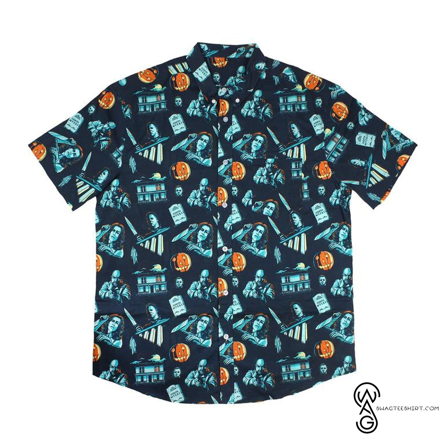 [Top Trending] Michael Myers Halloween Casual Summer Beach Full Printing Hawaiian Shirt